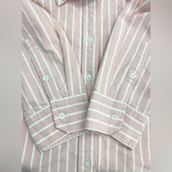 MADEWELL Oversized Signature Oxford Crop Shirt - Dusty Rose - Picture 8 of 11